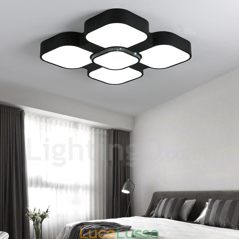 Lampada da soffitto moderna e contemporanea in metallo integrata