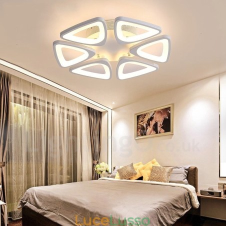 Lampada da soffitto integrata moderna e contemporanea a 6 luci Lampada da soffitto integrata moderna e contemporanea a 6 luci