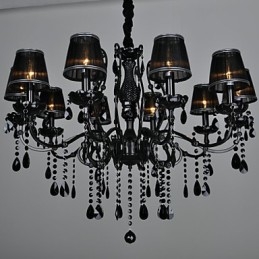 Lampadario Cristallo Moderno Contemporaneo Cristallo 10 Luci Metallo