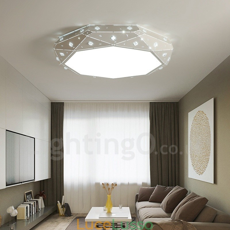 Lampada da soffitto moderna e contemporanea in metallo integrata