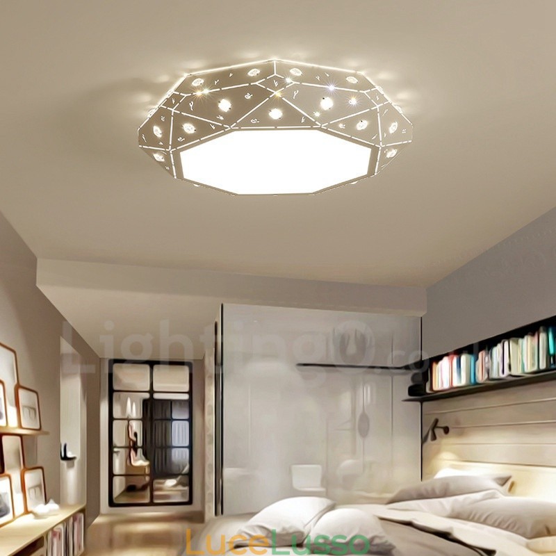 Lampada da soffitto moderna e contemporanea in metallo integrata