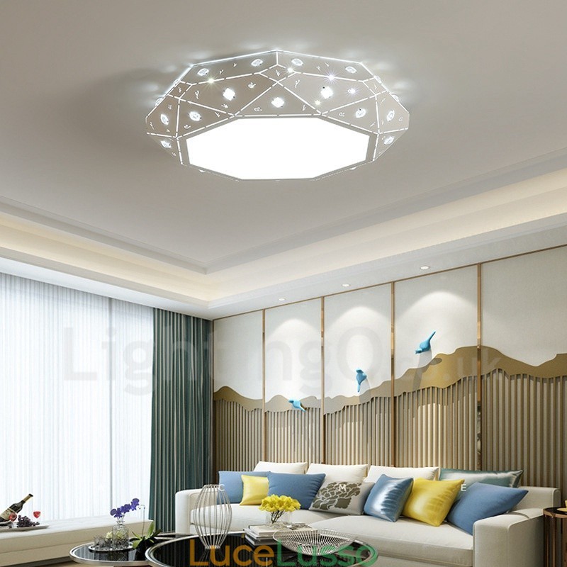 Lampada da soffitto moderna e contemporanea in metallo integrata
