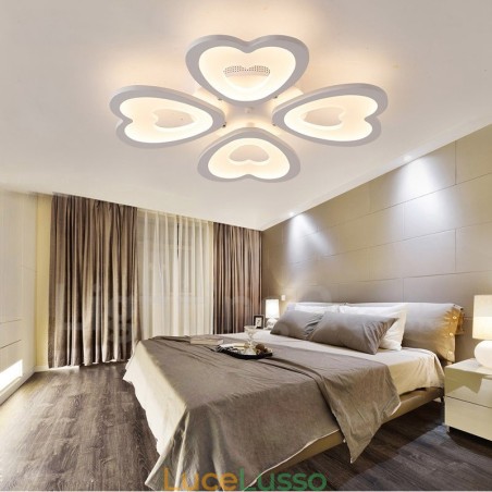 Lampada da soffitto integrata moderna e contemporanea a 4 luci Lampada da soffitto integrata moderna e contemporanea a 4 luci