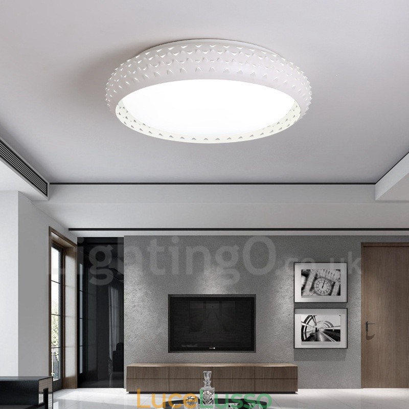 Lampada da soffitto moderna e contemporanea in metallo integrata