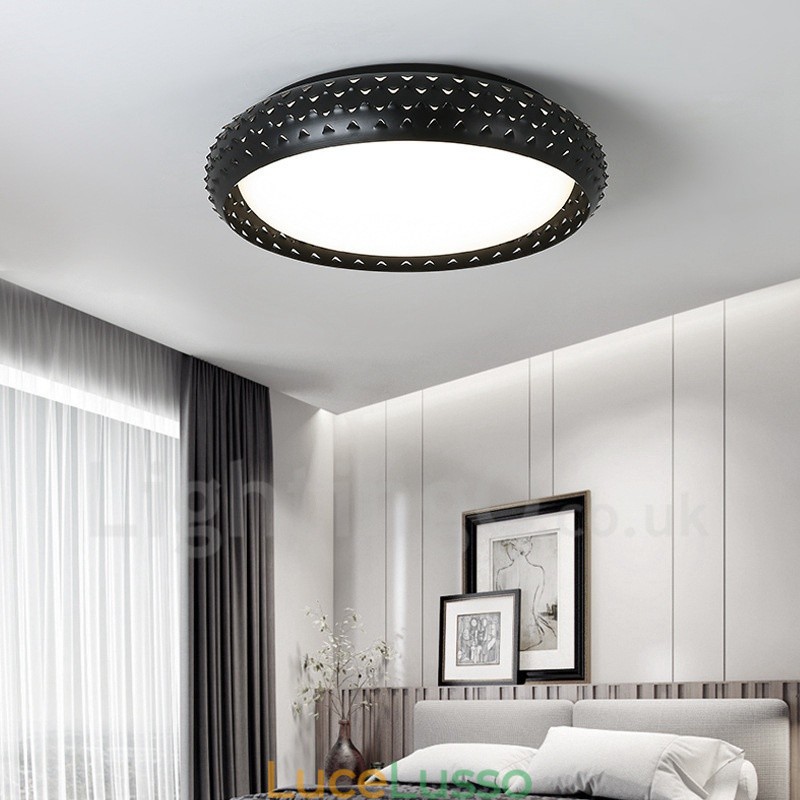 Lampada da soffitto moderna e contemporanea in metallo integrata