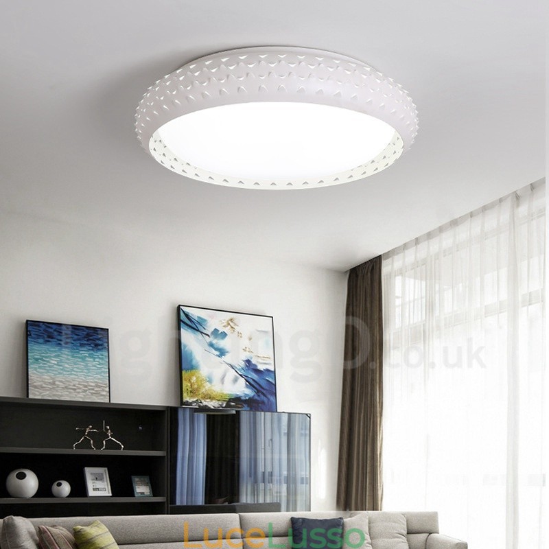 Lampada da soffitto moderna e contemporanea in metallo integrata