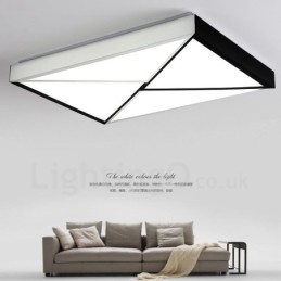 Lampada da soffitto moderna e contemporanea in metallo integrata