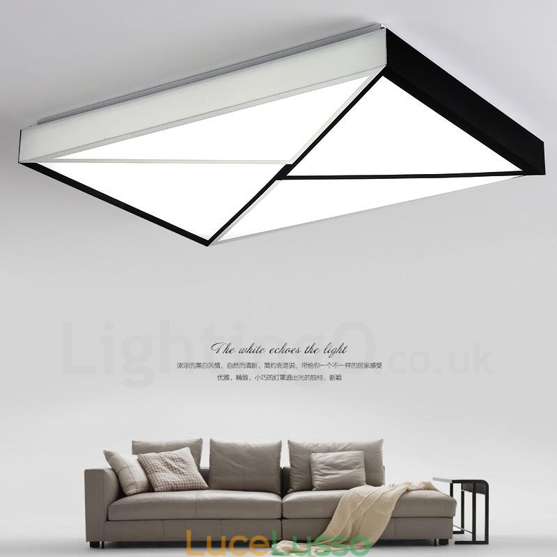 Lampada da soffitto moderna e contemporanea in metallo integrata