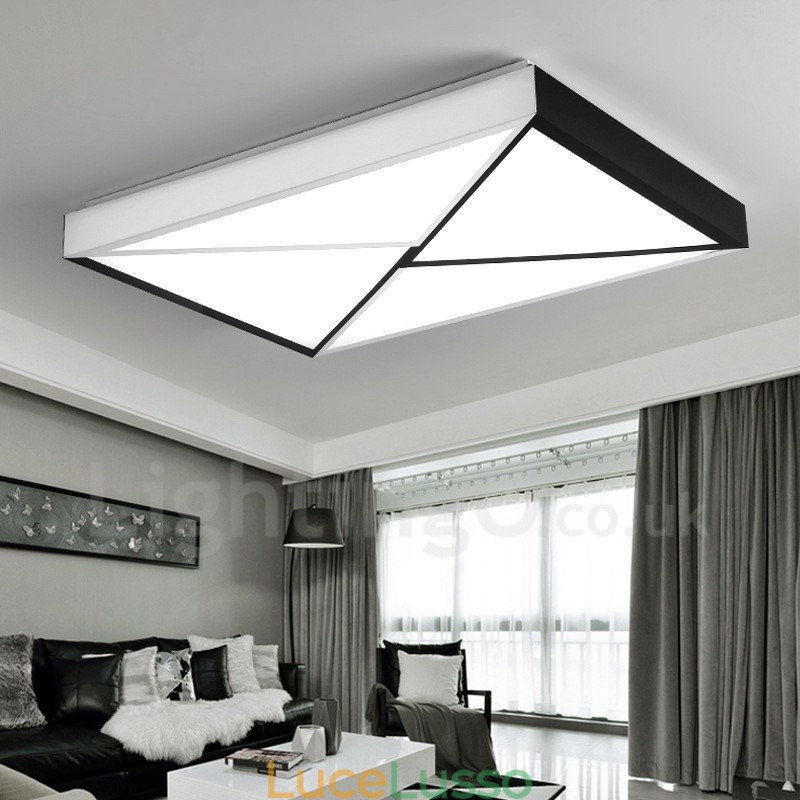 Lampada da soffitto moderna e contemporanea in metallo integrata