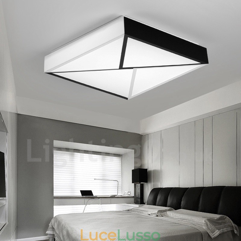 Lampada da soffitto moderna e contemporanea in metallo integrata