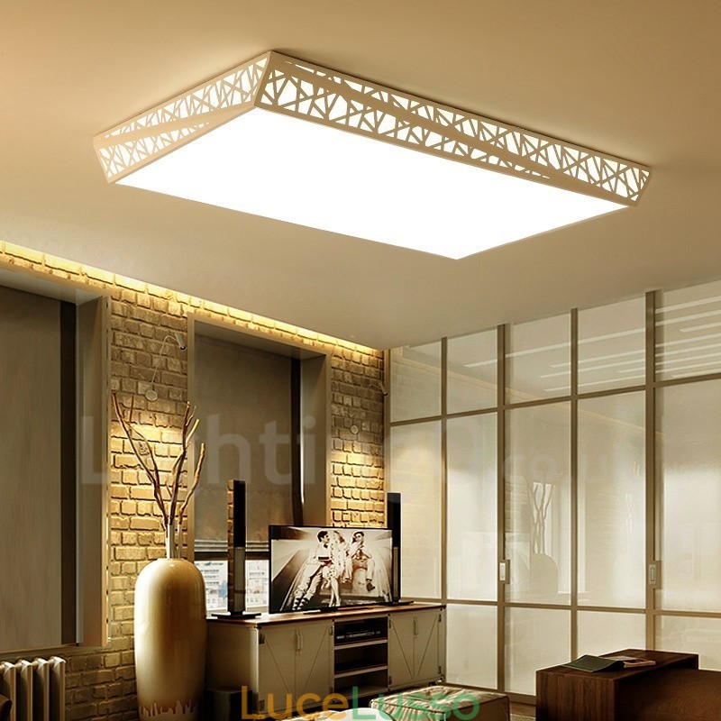 Lampada da soffitto moderna e contemporanea in metallo integrata