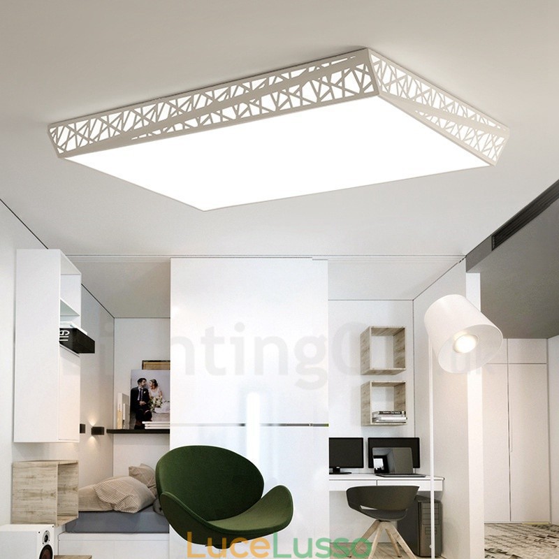 Lampada da soffitto moderna e contemporanea in metallo integrata
