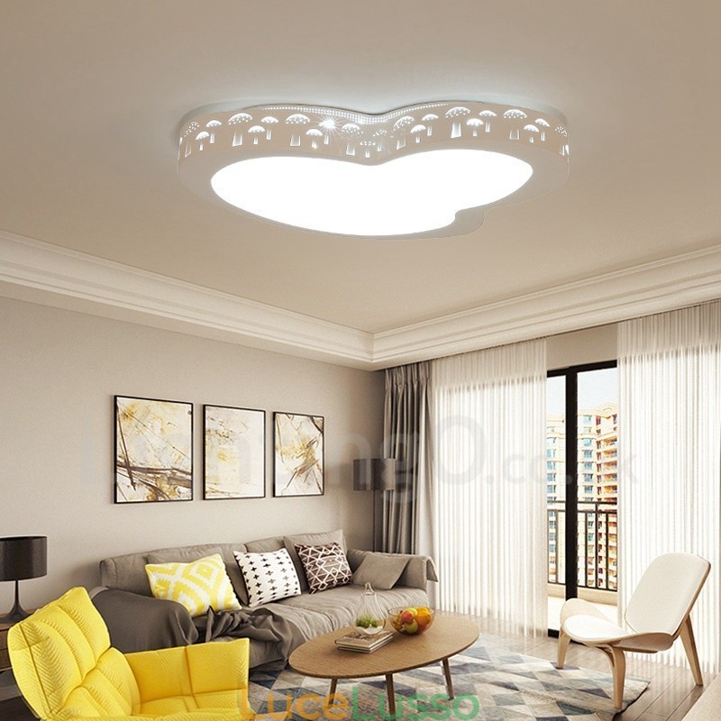 Lampada da soffitto moderna e contemporanea in metallo integrata