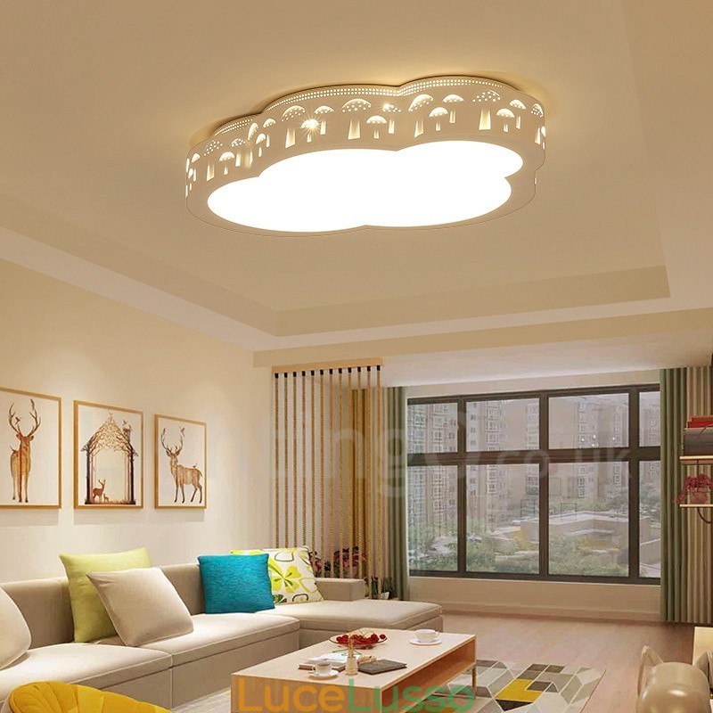 Lampada da soffitto moderna e contemporanea in metallo integrata
