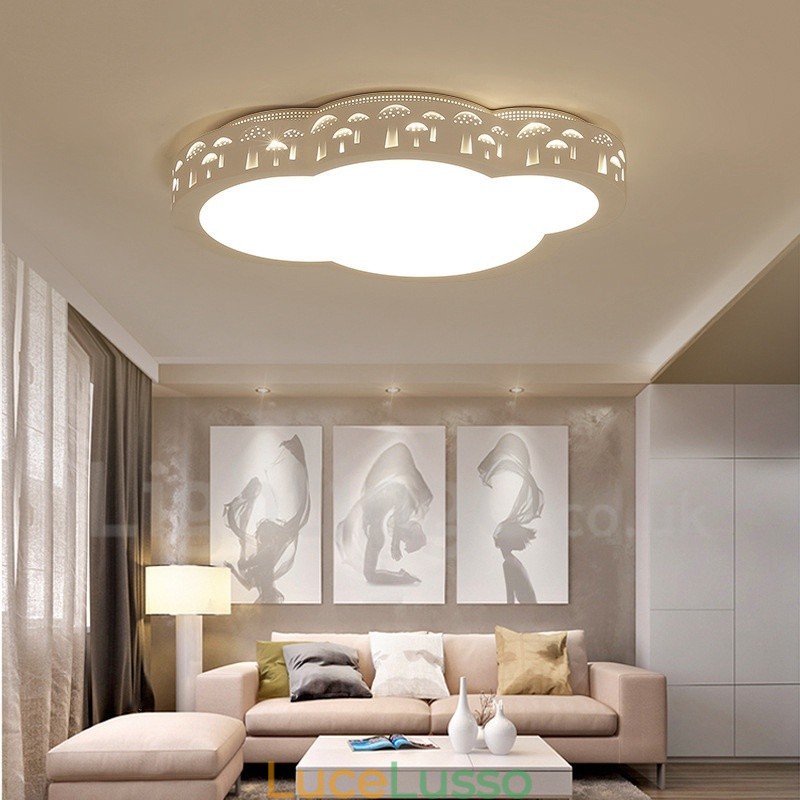 Lampada da soffitto moderna e contemporanea in metallo integrata