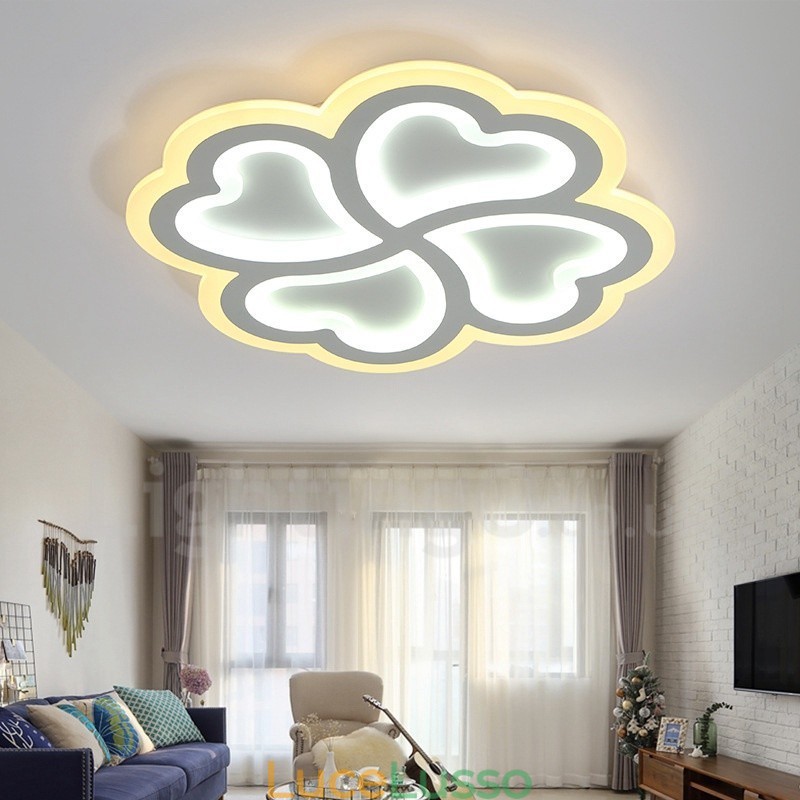Lampada da soffitto moderna e contemporanea in metallo integrata