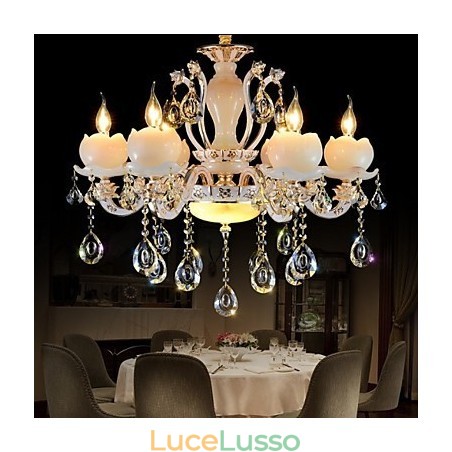 Pendente di cristallo di giada in lega di zinco in stile europeo di lusso Pendente di cristallo di giada in lega di zinco in stile europeo di lusso