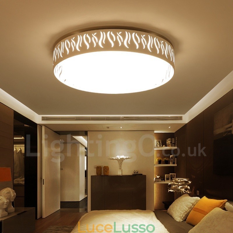 Lampada da soffitto moderna e contemporanea in metallo integrata