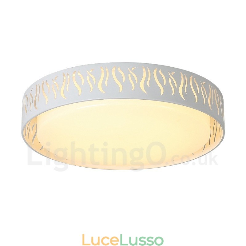 Lampada da soffitto moderna e contemporanea in metallo integrata