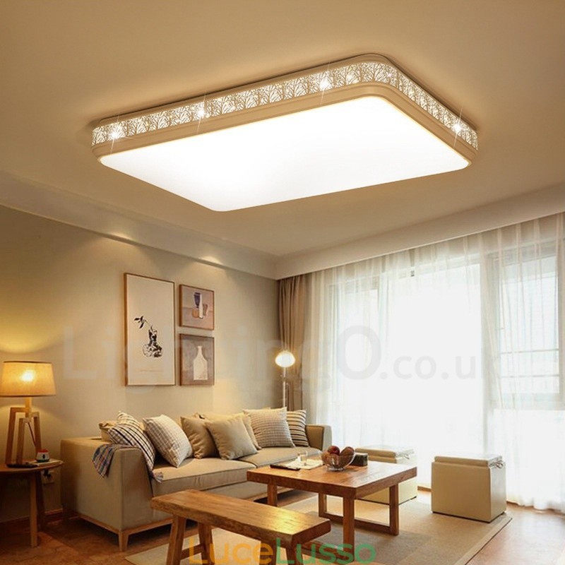 Lampada da soffitto moderna e contemporanea in metallo integrata