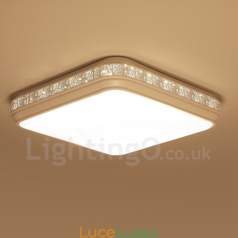 Lampada da soffitto moderna e contemporanea in metallo integrata
