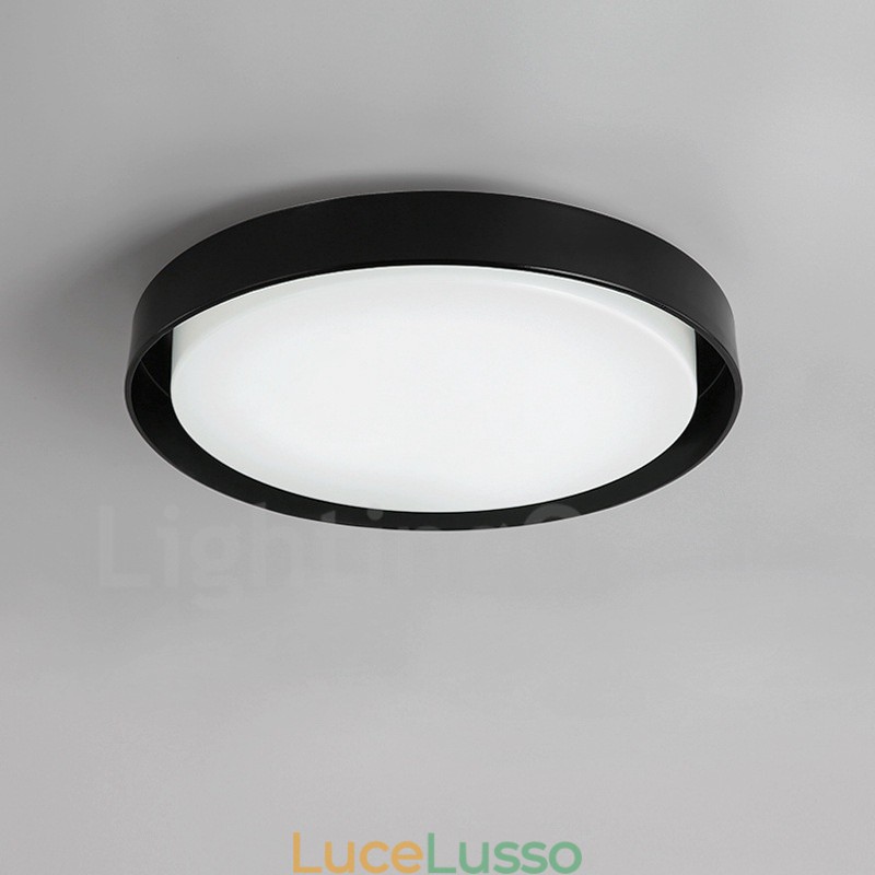 Lampada da soffitto moderna e contemporanea in metallo integrata