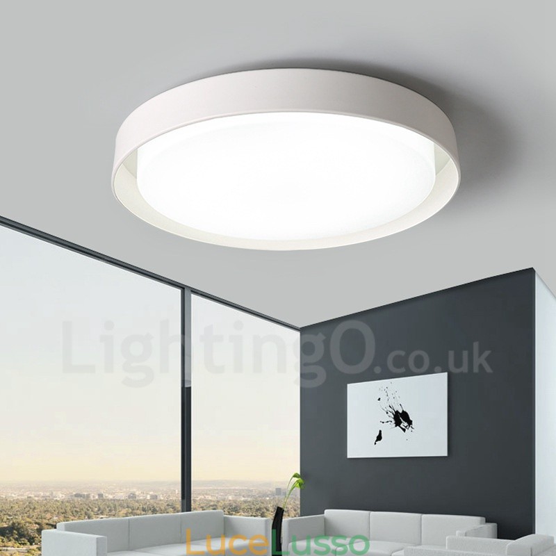 Lampada da soffitto moderna e contemporanea in metallo integrata