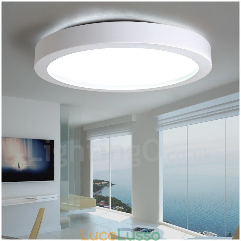 Lampada da soffitto moderna e contemporanea in metallo integrata