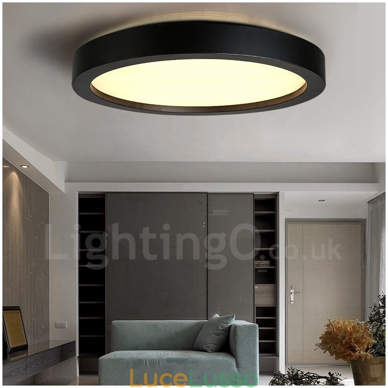 Lampada da soffitto moderna e contemporanea in metallo integrata