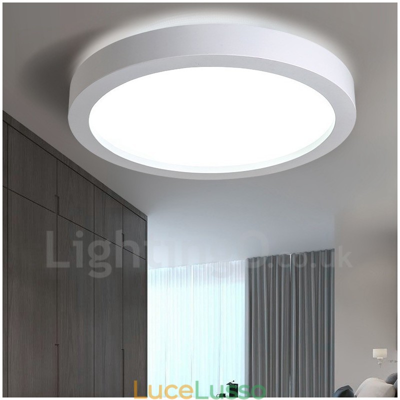 Lampada da soffitto moderna e contemporanea in metallo integrata