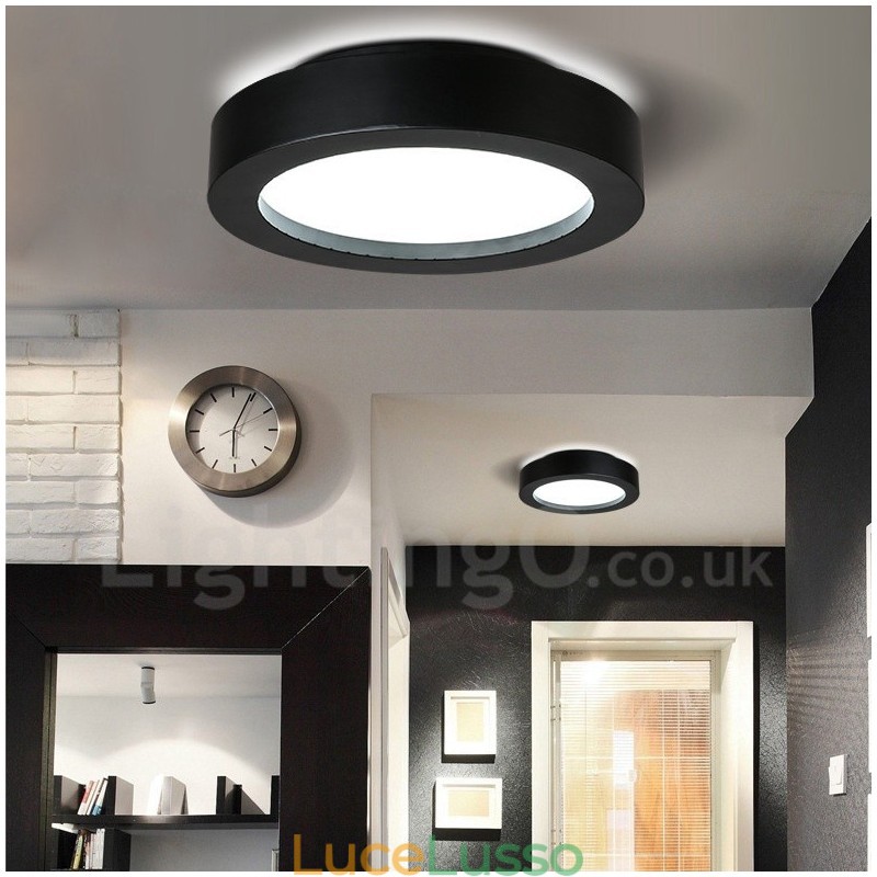 Lampada da soffitto moderna e contemporanea in metallo integrata
