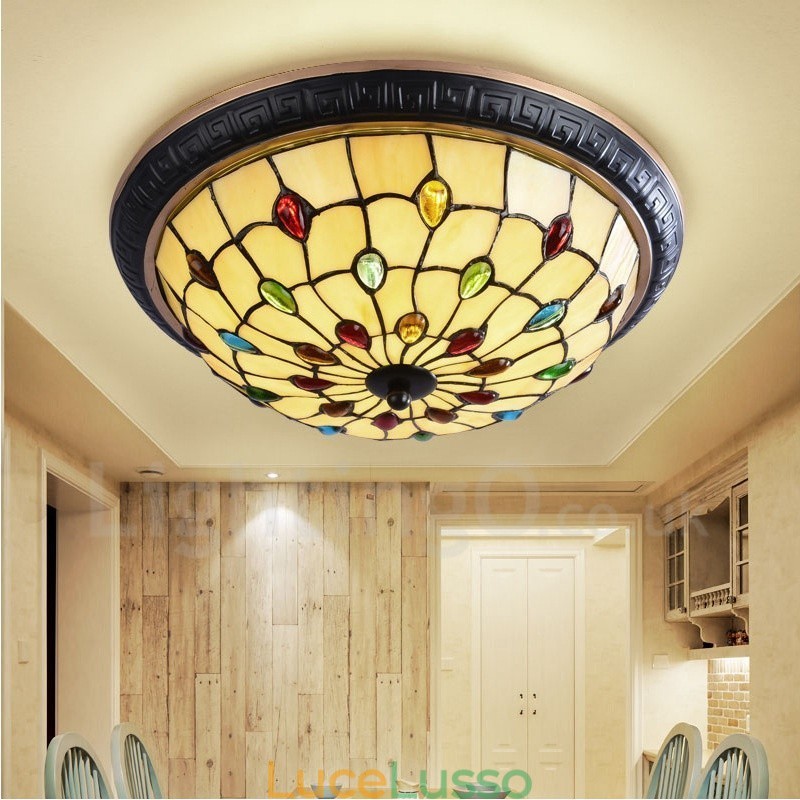 Lampada da soffitto moderna e contemporanea in metallo integrata