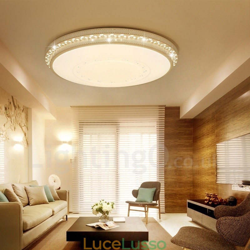 Lampada da soffitto moderna e contemporanea in metallo integrata