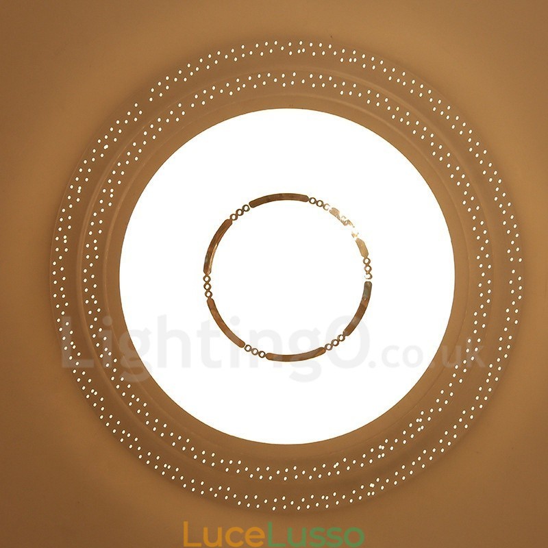 Lampada da soffitto moderna e contemporanea in metallo integrata