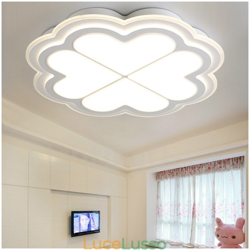 Lampada da soffitto moderna e contemporanea in metallo integrata