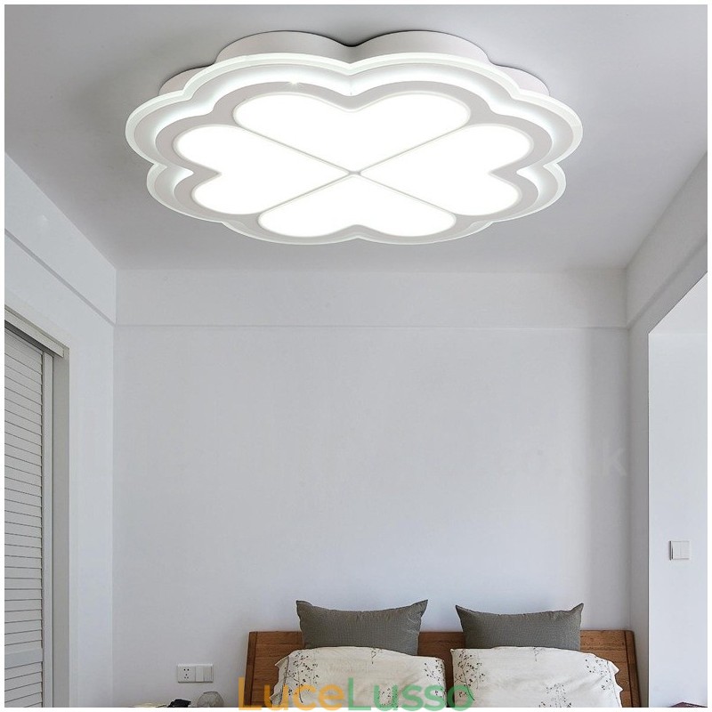 Lampada da soffitto moderna e contemporanea in metallo integrata