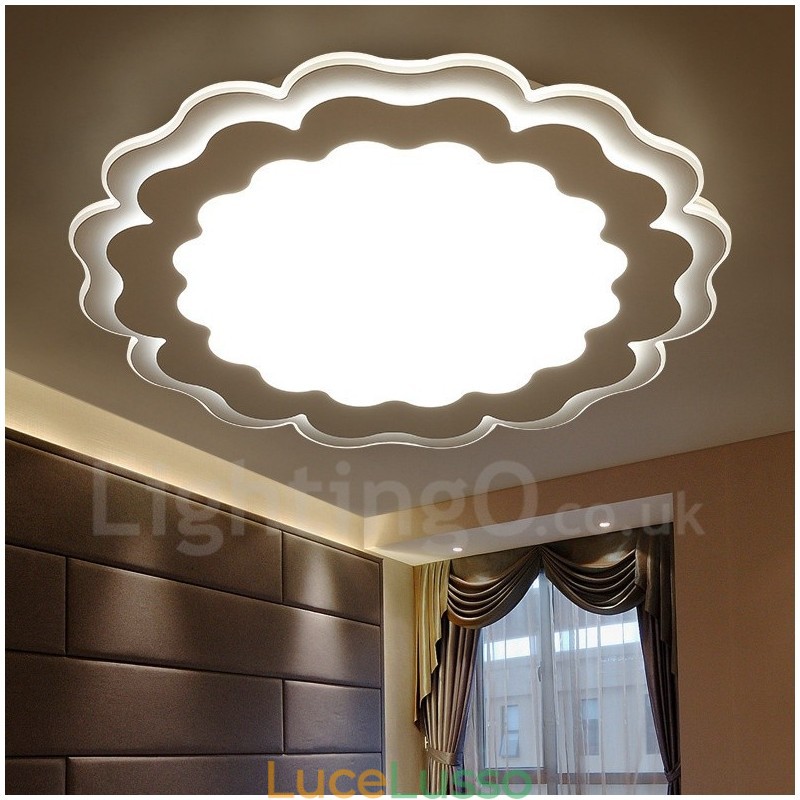 Lampada da soffitto moderna e contemporanea in metallo integrata