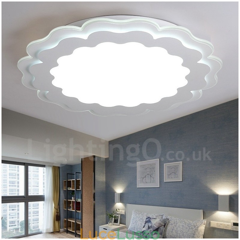 Lampada da soffitto moderna e contemporanea in metallo integrata