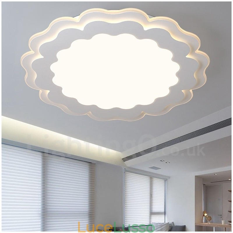 Lampada da soffitto moderna e contemporanea in metallo integrata