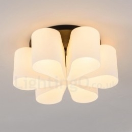 Lampada da soffitto integrata Rustic Lodge a 6 luci