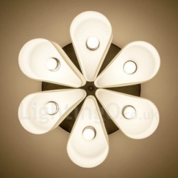 Lampada da soffitto integrata Rustic Lodge a 6 luci