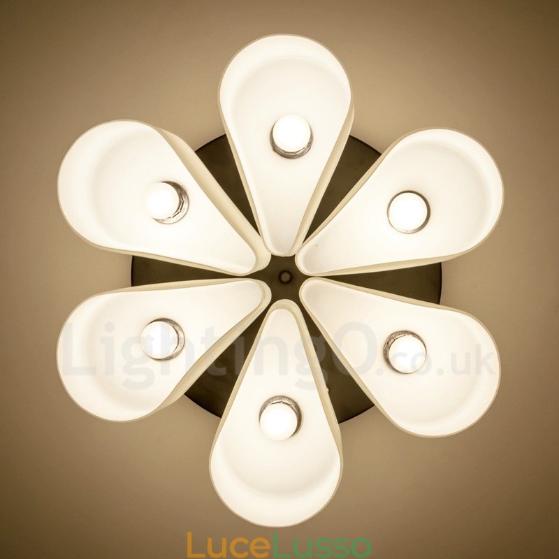 Lampada da soffitto integrata Rustic Lodge a 6 luci
