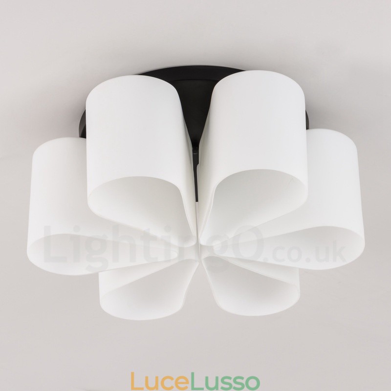 Lampada da soffitto integrata Rustic Lodge a 6 luci