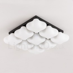 Lampada da soffitto integrata Rustic Lodge a 9 luci