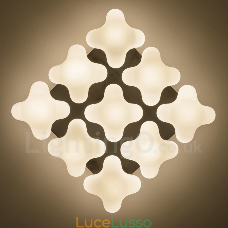 Lampada da soffitto integrata Rustic Lodge a 9 luci
