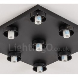 Lampada da soffitto integrata Rustic Lodge a 9 luci