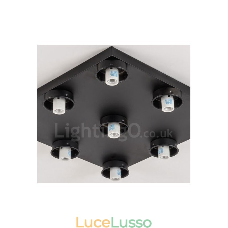 Lampada da soffitto integrata Rustic Lodge a 9 luci