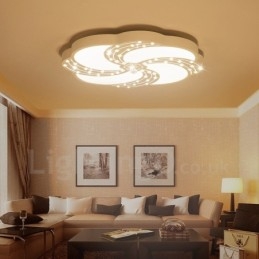 Lampada da soffitto moderna e contemporanea in metallo integrata