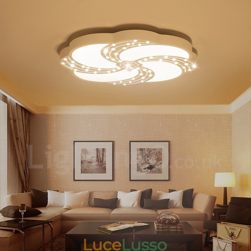 Lampada da soffitto moderna e contemporanea in metallo integrata