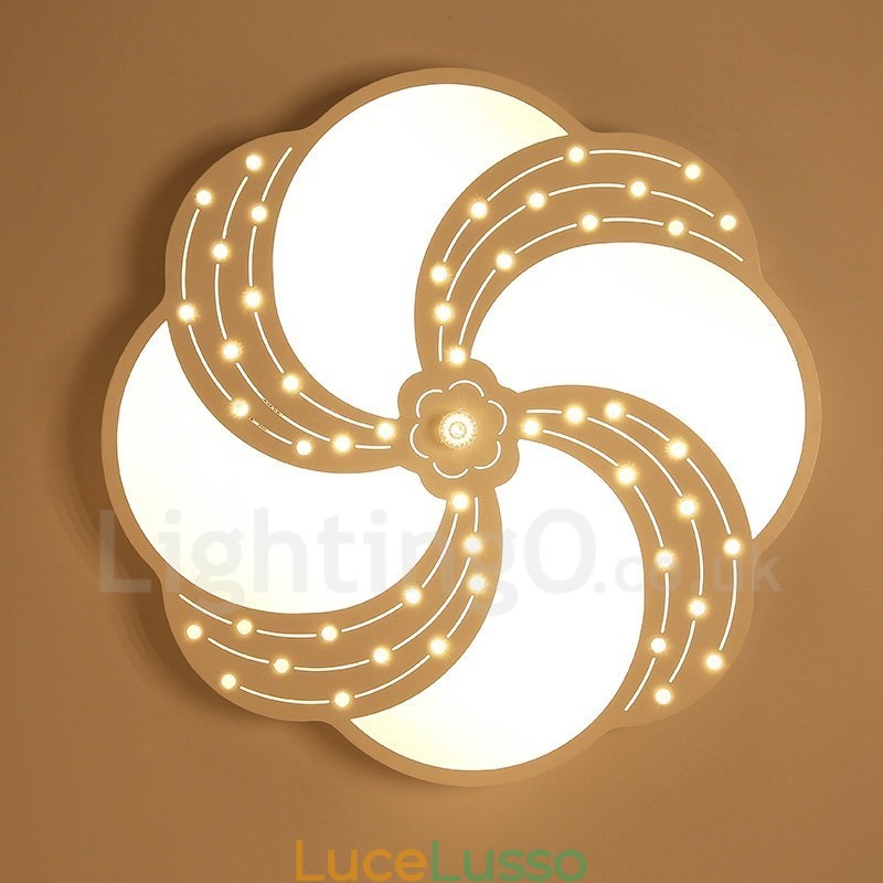Lampada da soffitto moderna e contemporanea in metallo integrata